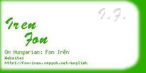 iren fon business card