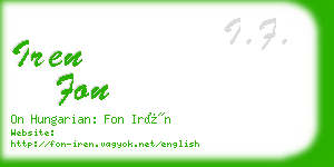 iren fon business card